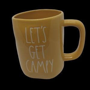 Rae Dunn  "Let's Get Campy" Golden Mug NWOT